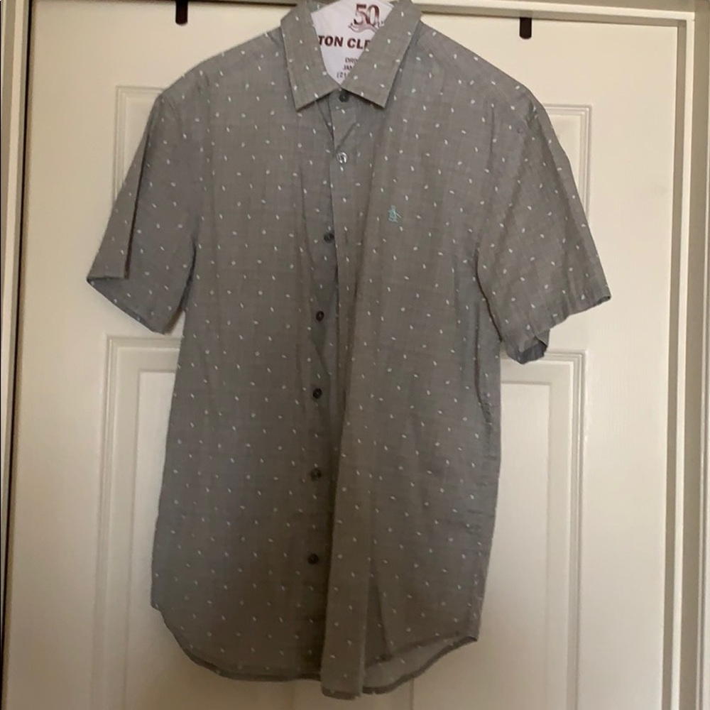 Grey Penguin Button Down Shirt